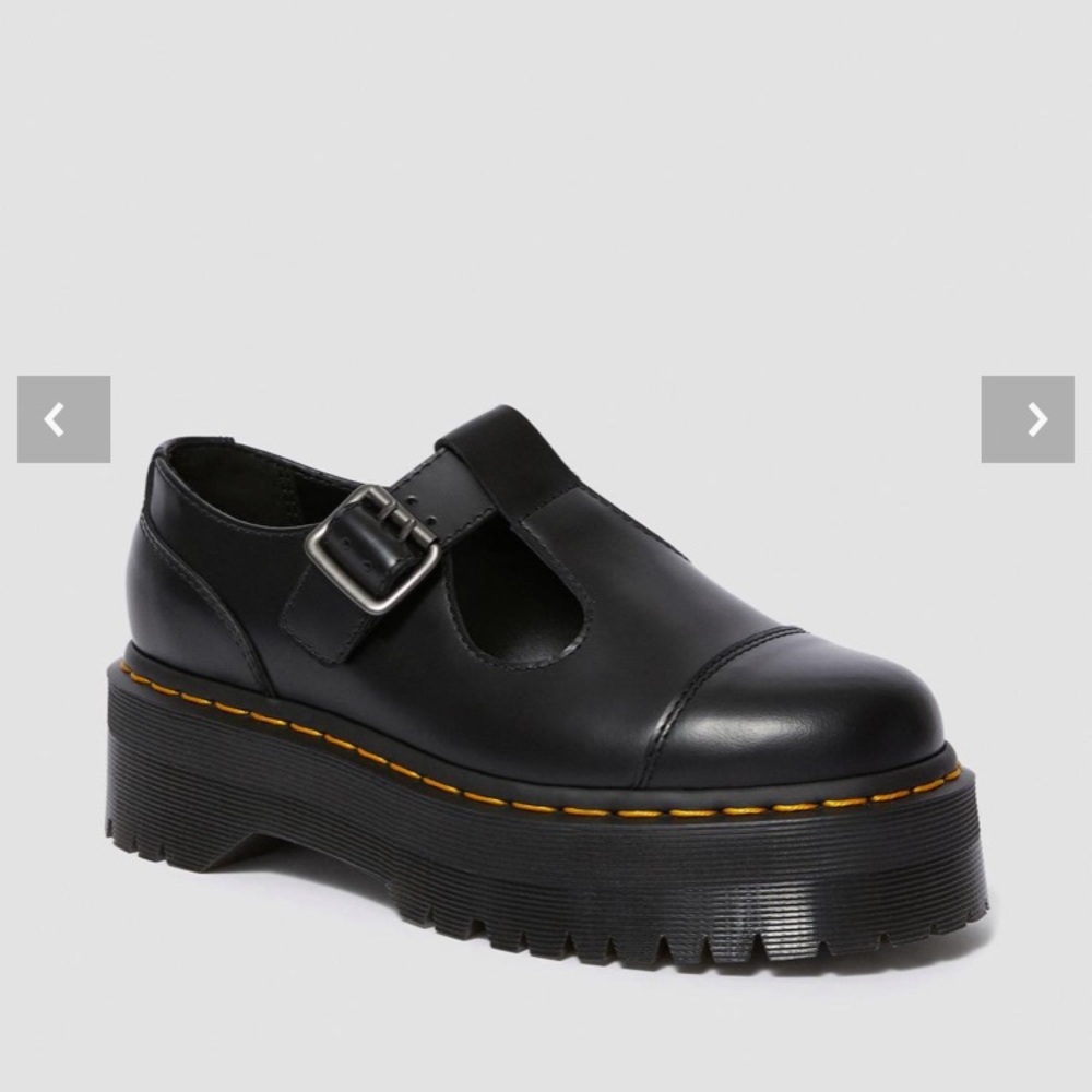 BETHAN POLISHED SMOOTH LEATHER PLATFORM SHOES